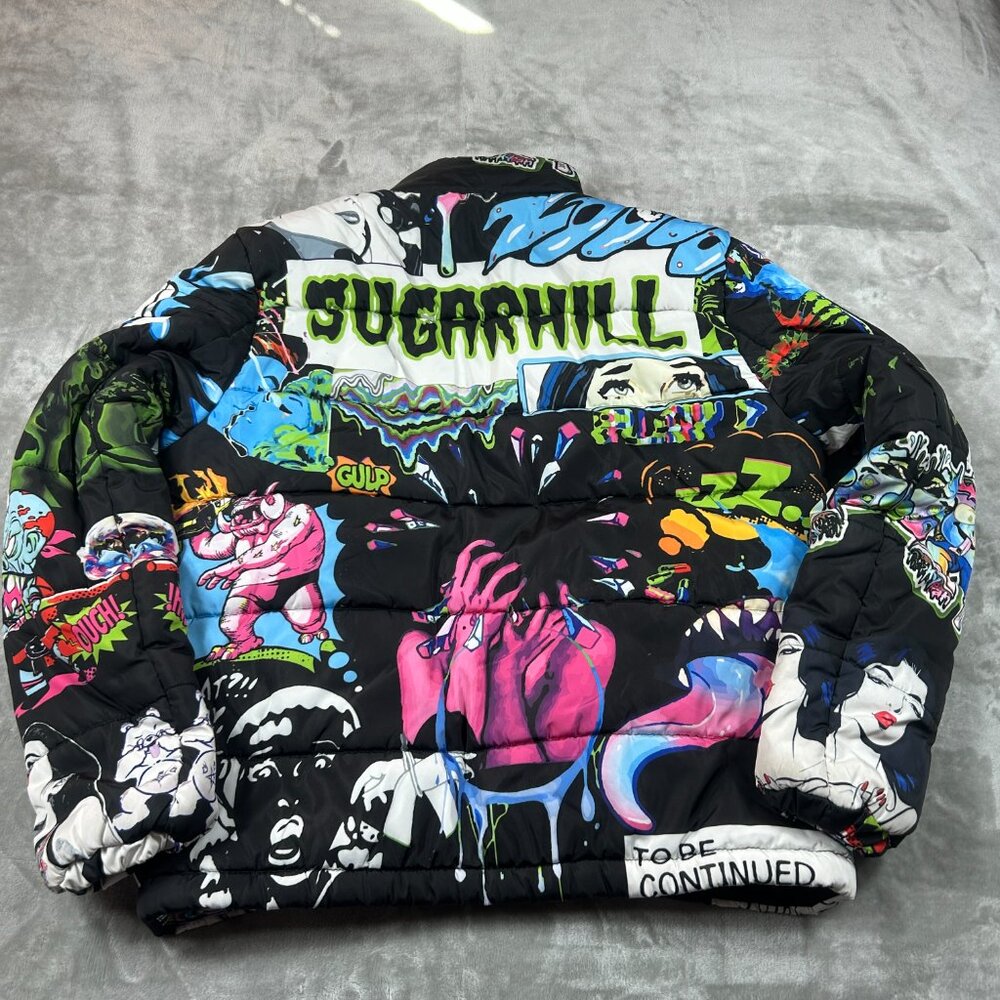 Sugarhill Puffer Jacket Men's Small Blizzard Psycho Urban Streetwear Hip Hop